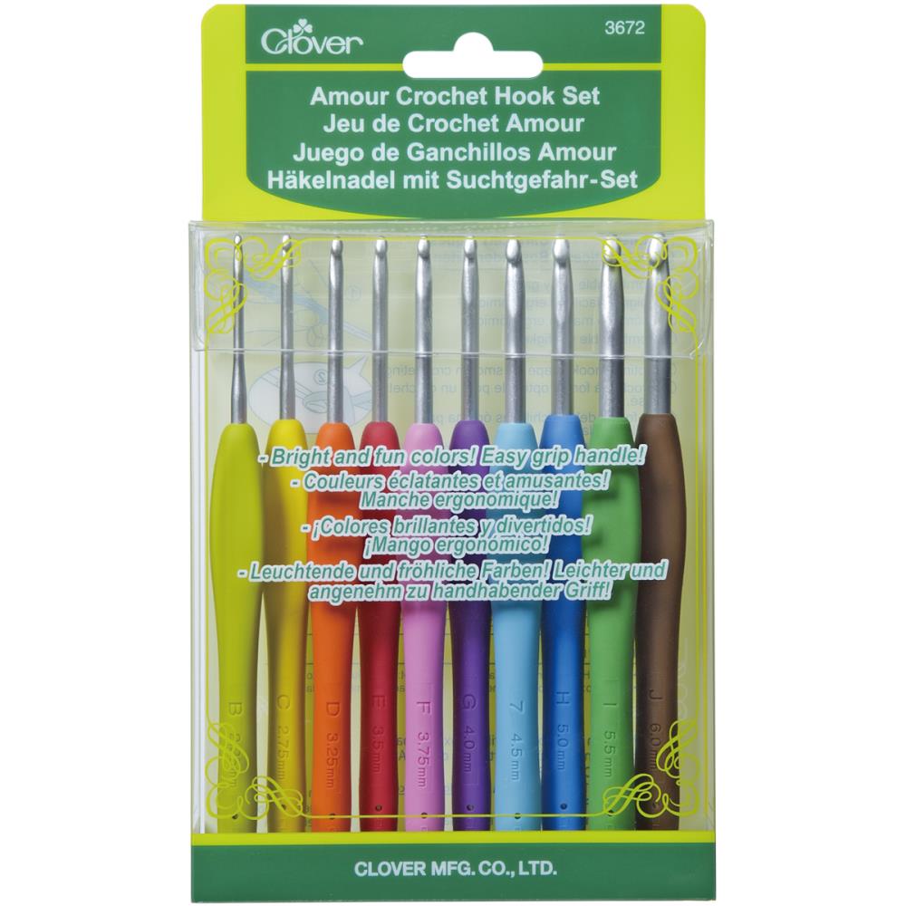 Clover Amour Crochet Hooks 10/pkg