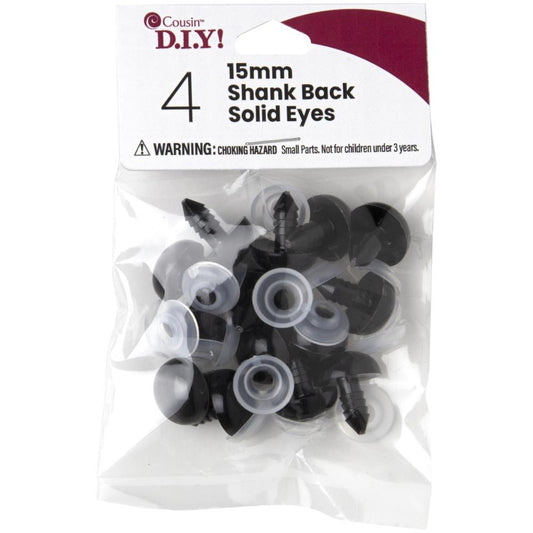 BLACK     -SHANK EYES 4/PKG
