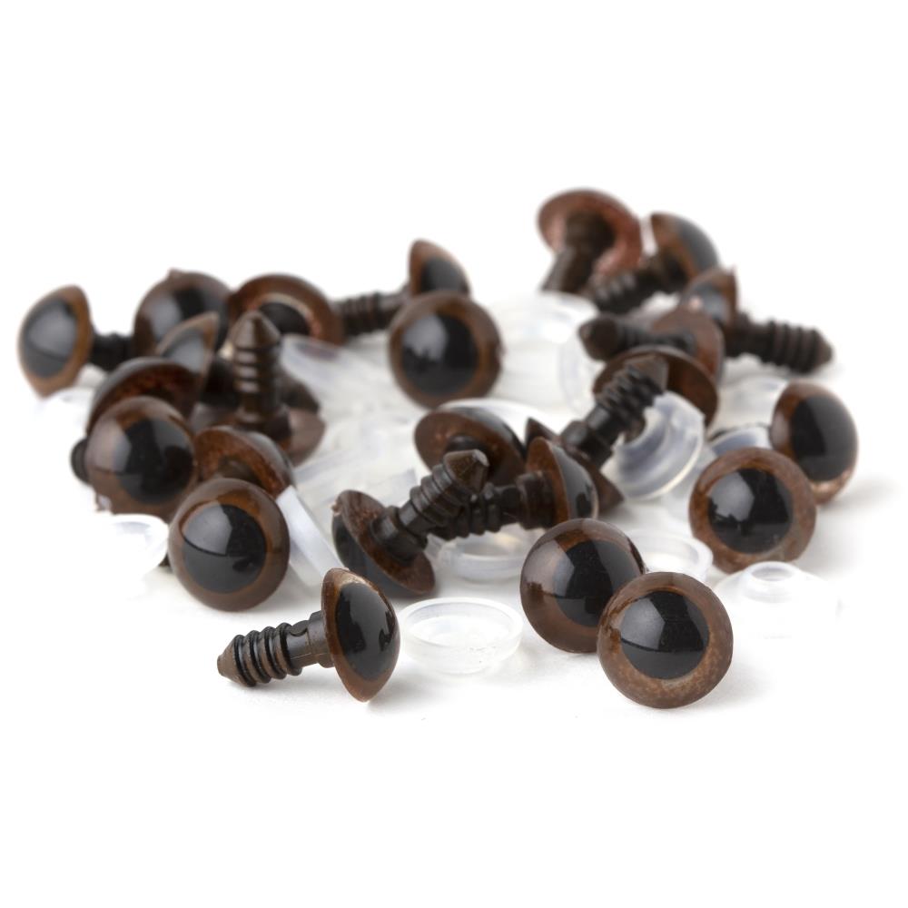 BROWN     -SHANK EYES 6/PKG