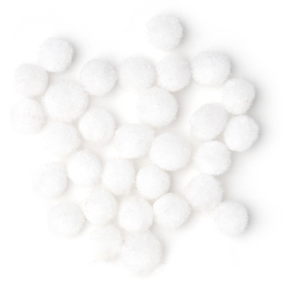 WHITE -POM POM 7MM