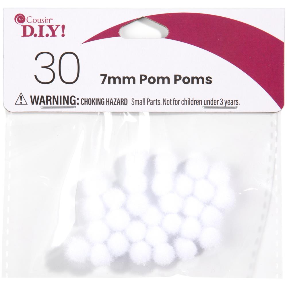 WHITE -POM POM 7MM
