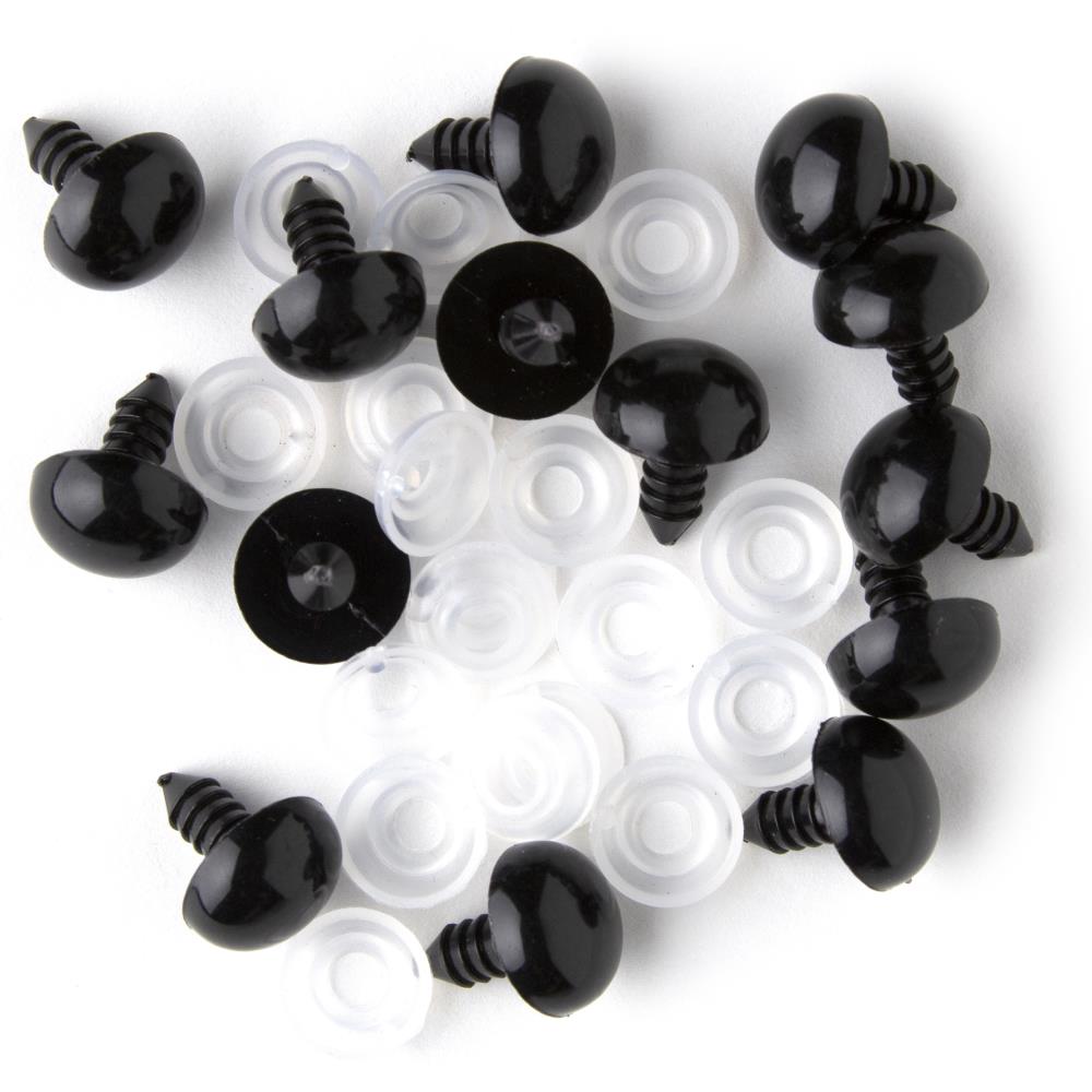 BLACK -SHANK EYES 4/PKG