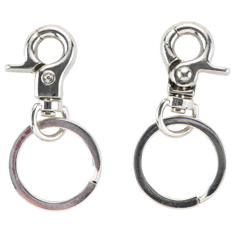 SILVER -JB LG KEYRING W/LBST