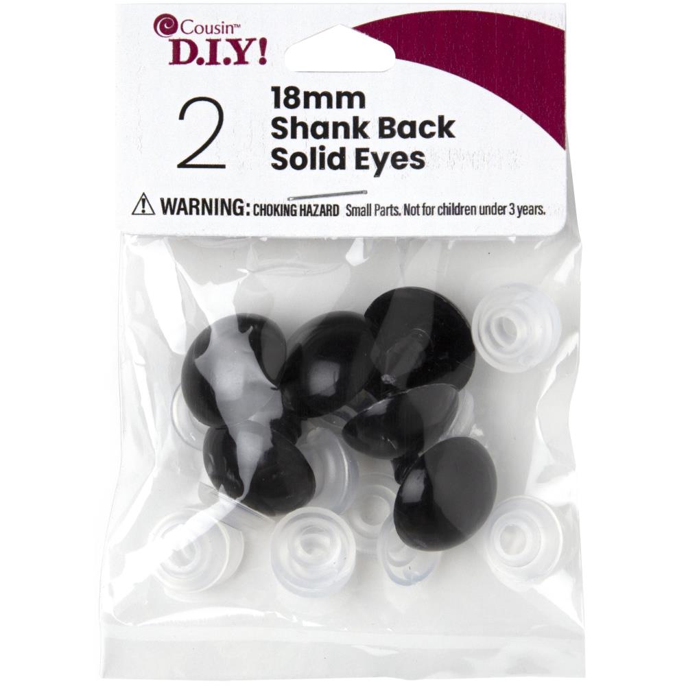 BLACK     -SHANK EYES 2/PKG