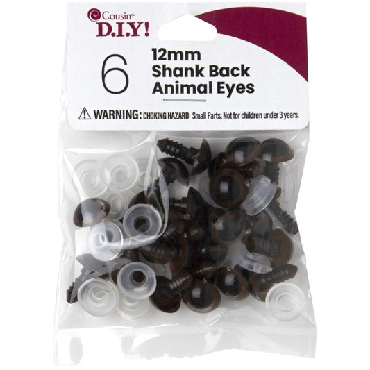BROWN     -SHANK EYES 6/PKG