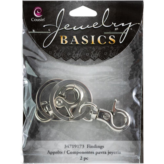 SILVER    -JB LG KEYRING W/LBST