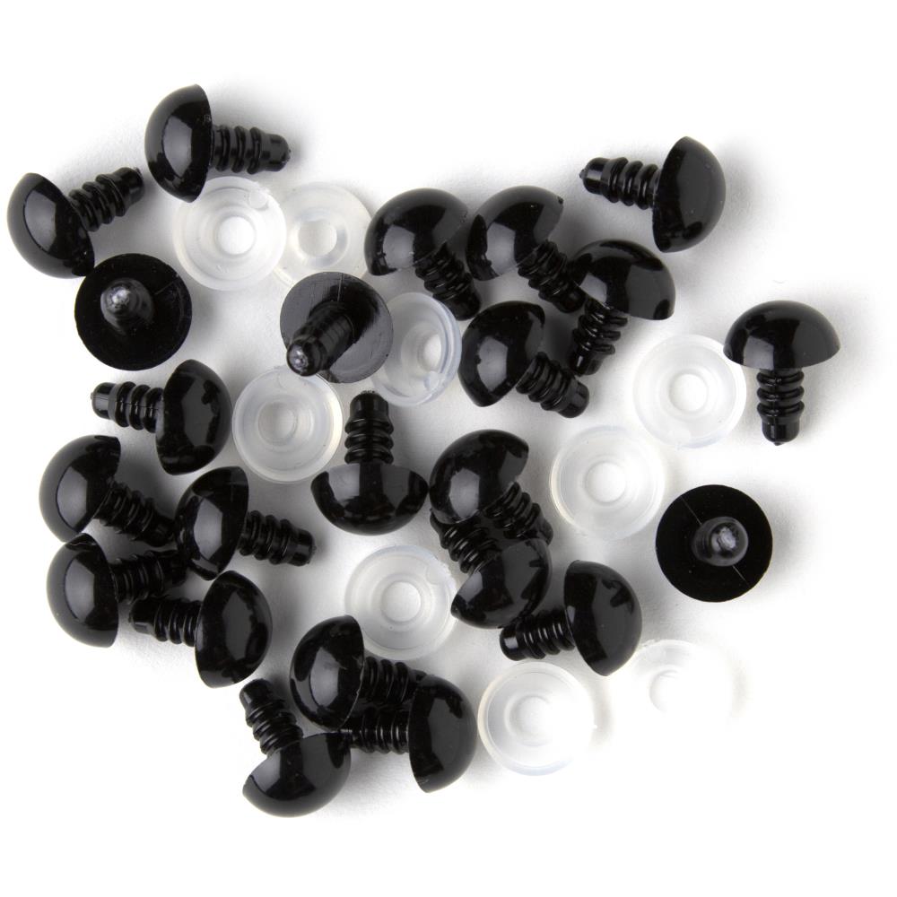 BLACK     -SHANK EYES 6/PKG
