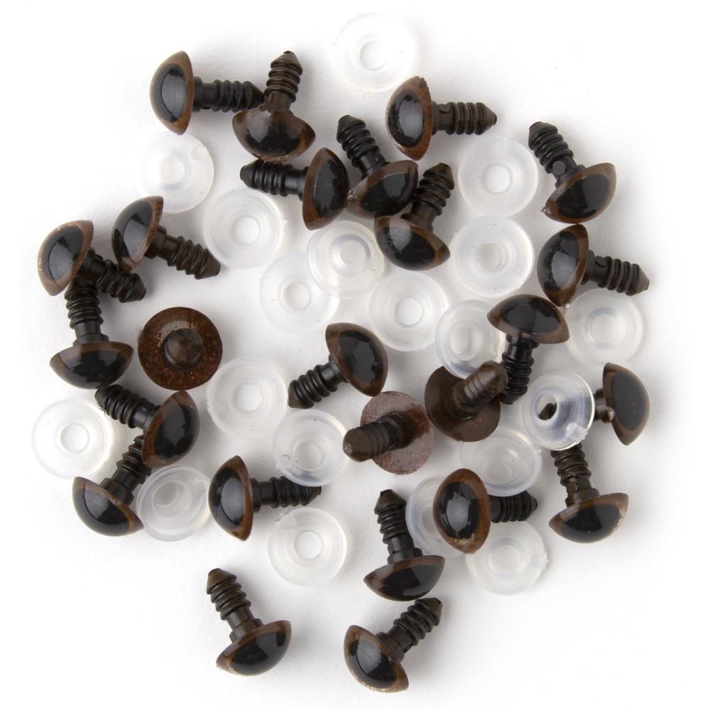 BROWN     -SHANK EYES 6/PKG