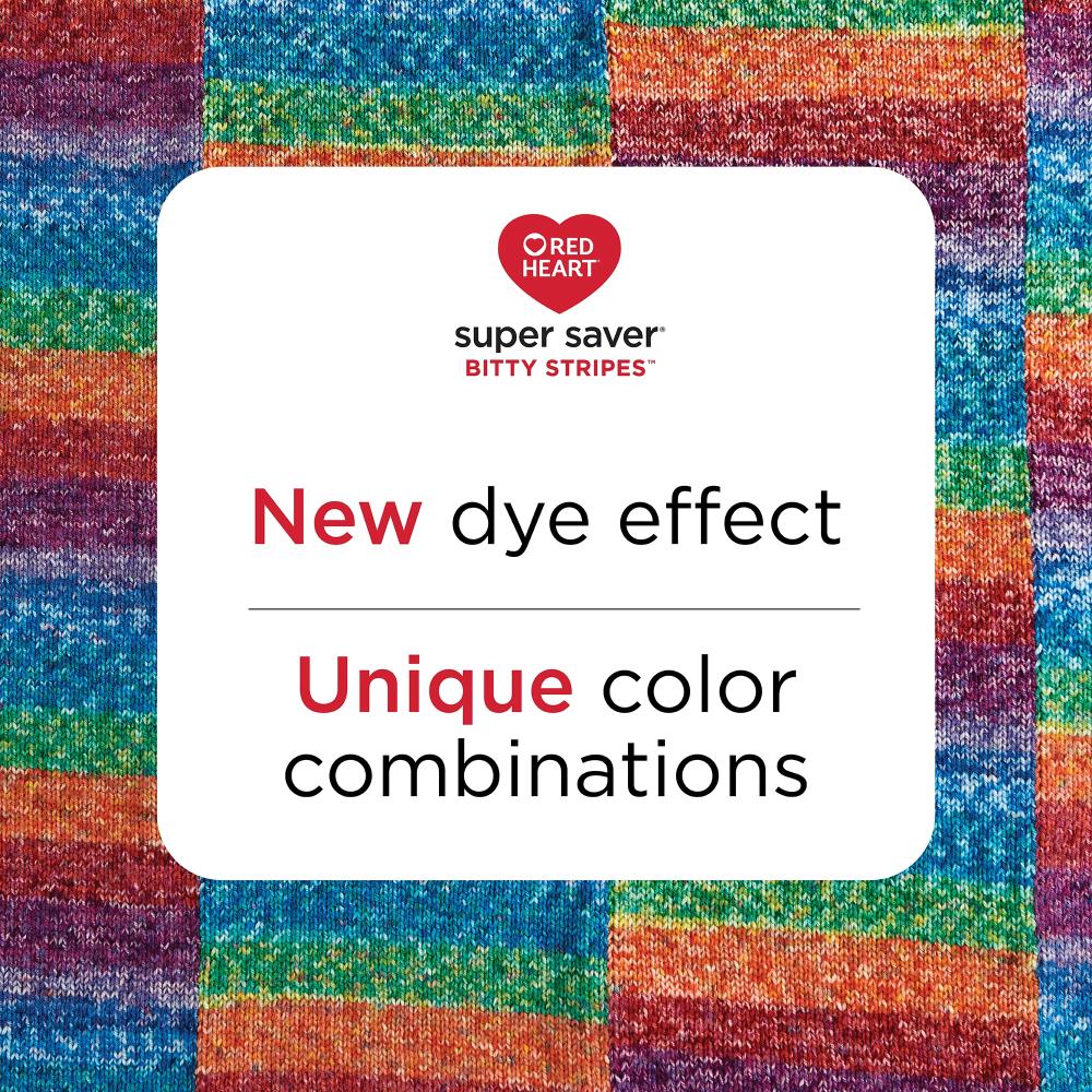Red Heart Super Saver Bitty Stripes Yarn
