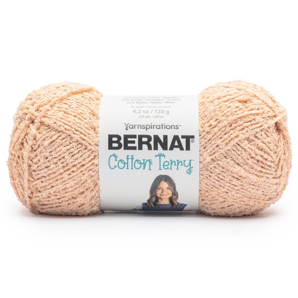 Bernat Cotton Terry Yarn - Color Pale Peach