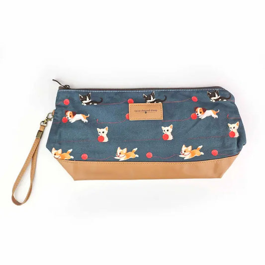 Cats & Dogs Trinity Bag – Medium Zippered Knitting Project Bag