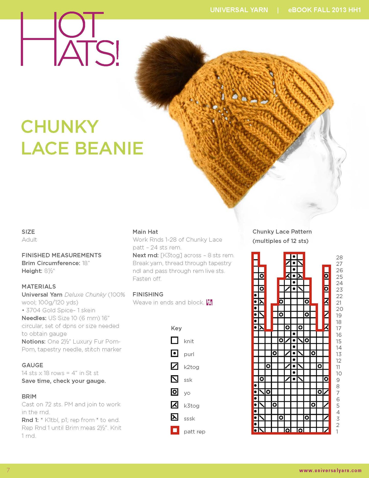 Free Pattern From Universal Yarns