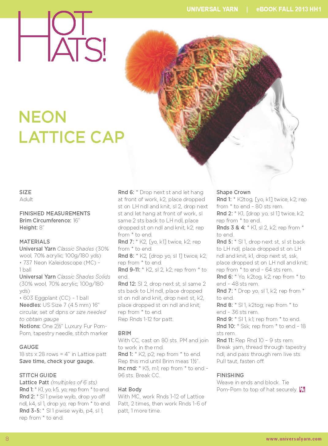 Free Pattern From Universal Yarns