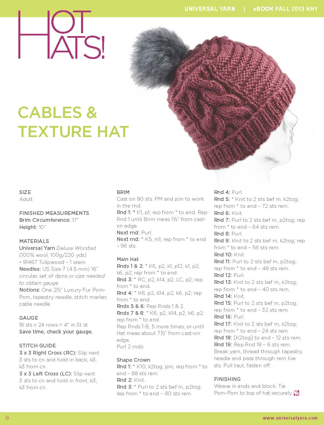 Free Pattern From Universal Yarns