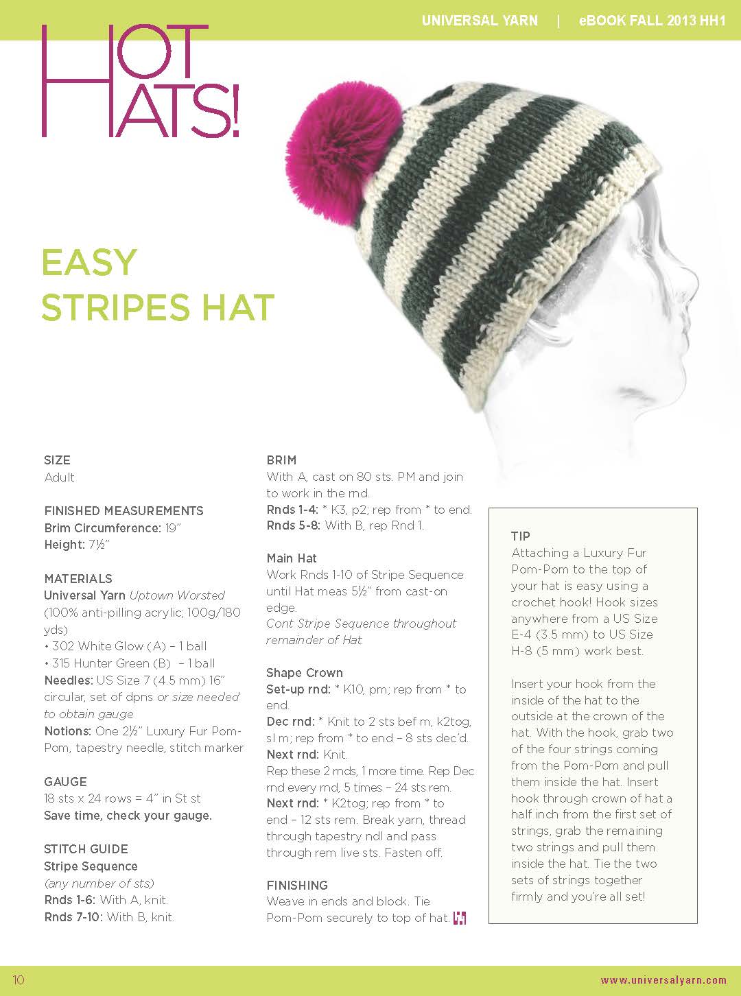 Free Pattern From Universal Yarns