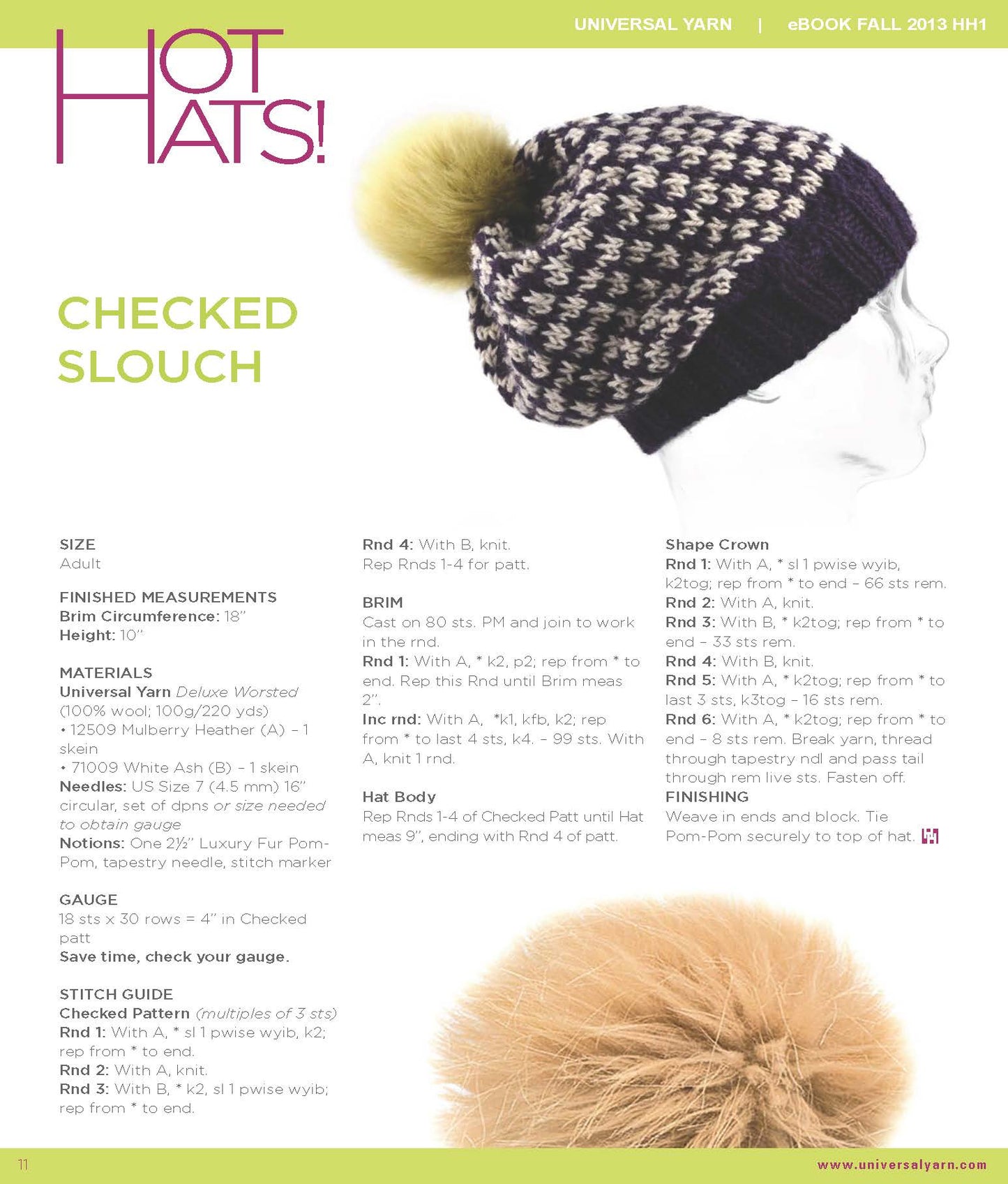 Free Pattern From Universal Yarns