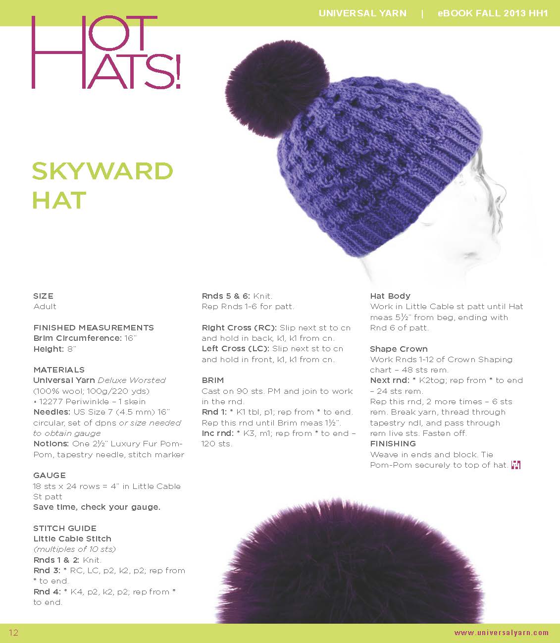 Free Pattern From Universal Yarns