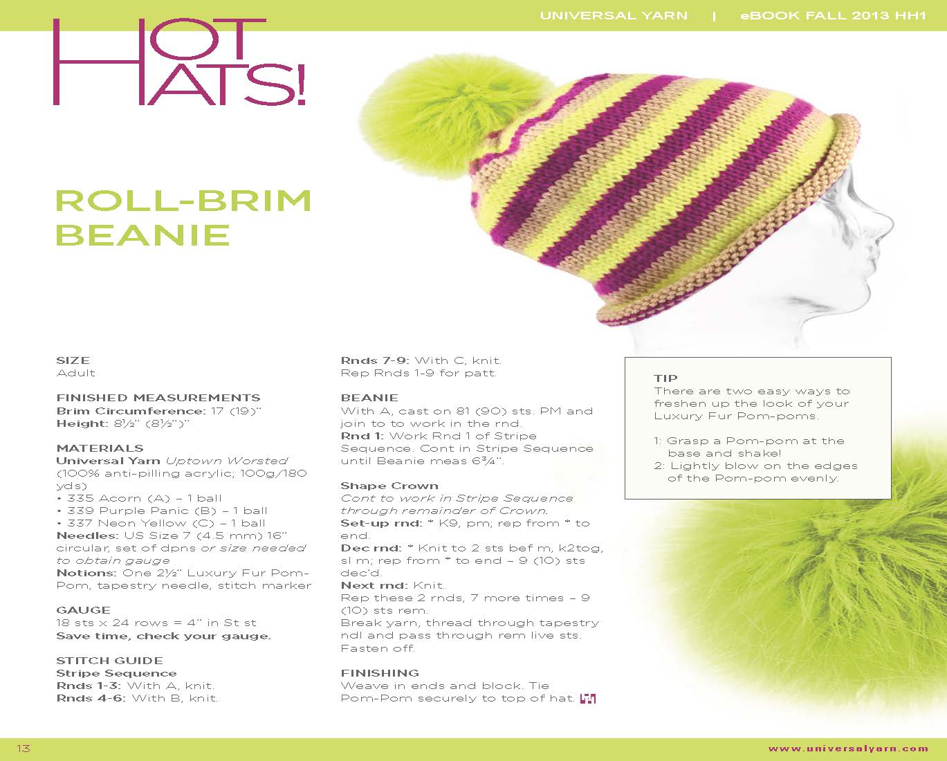 Free Pattern From Universal Yarns