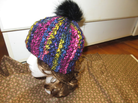 Hand crocheted beanie hat