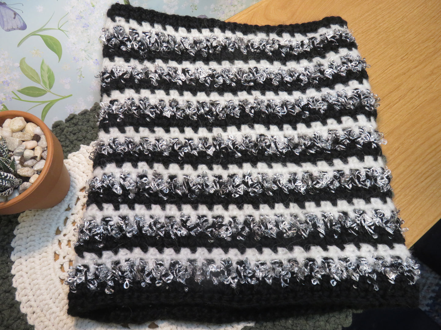 Hand crocheted elegant cowl