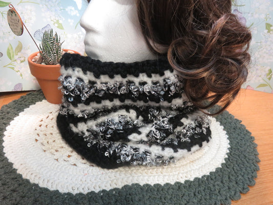 Hand crocheted elegant cowl