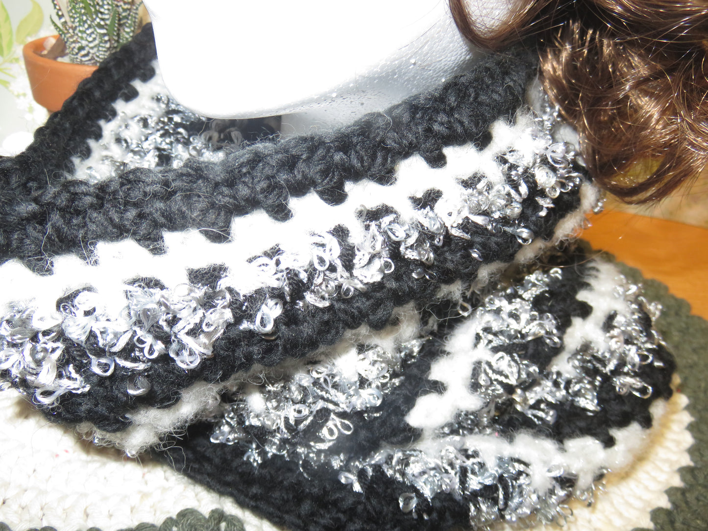 Hand crocheted elegant cowl