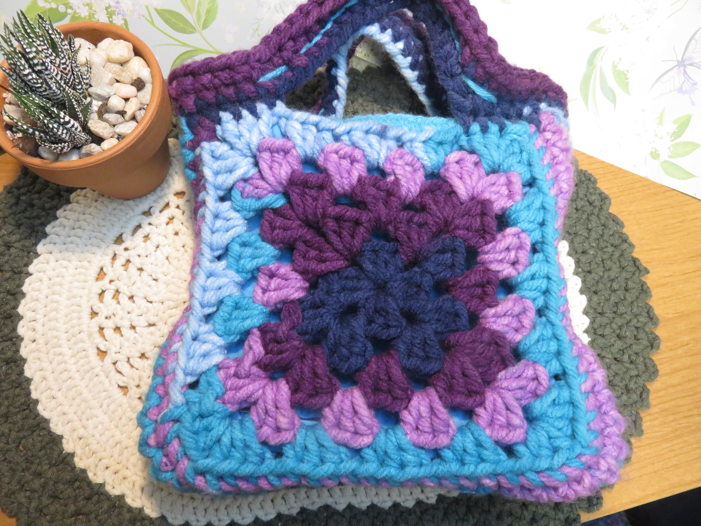 Granny square purse