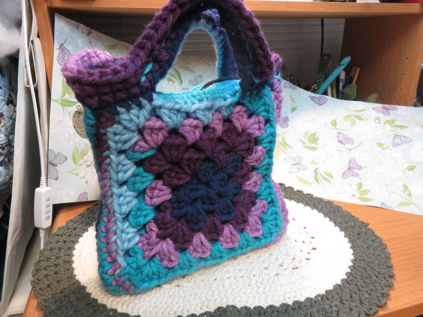 Granny square purse