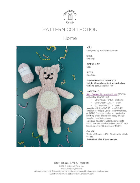 Free Pattern from Universal Yarns