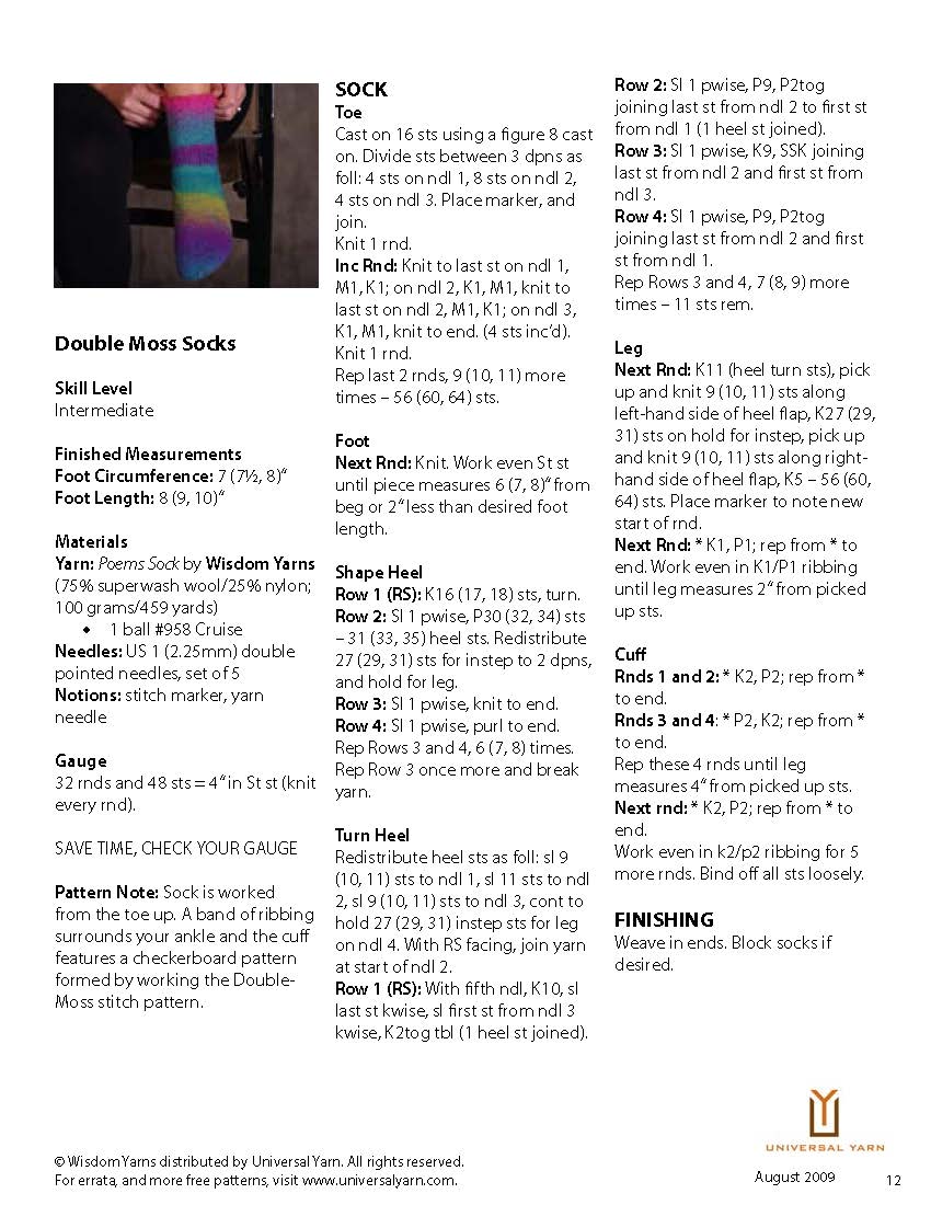 Free Pattern from Universal Yarn