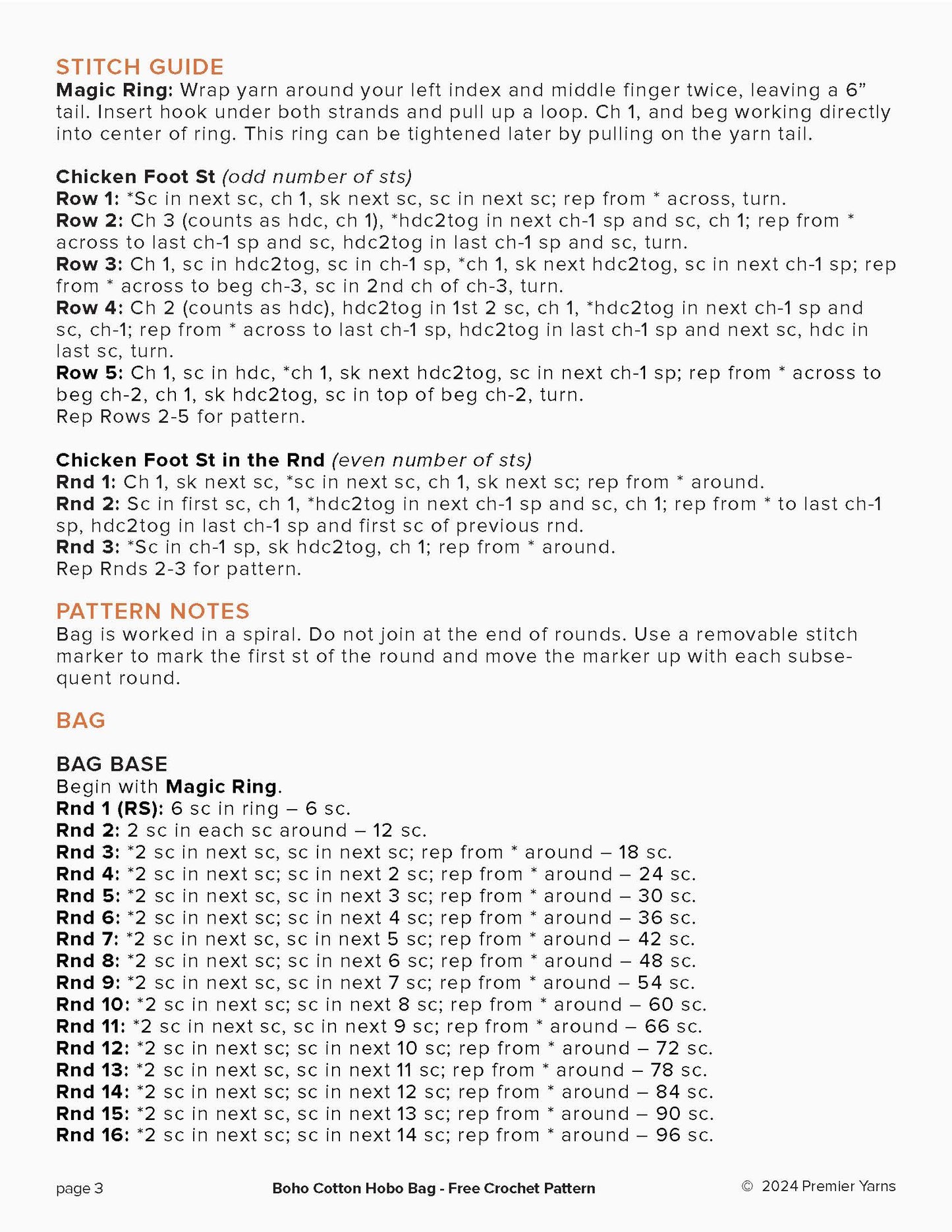 Free Pattern Boho Cotton Hobo Bag