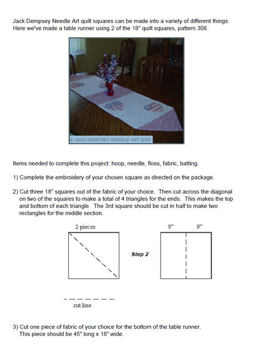 Jack Dempsey Free Pattern